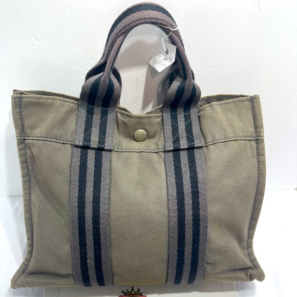 Hermes Canvas Tote Bag , PM size. Preloved. - Picture 1 of 16